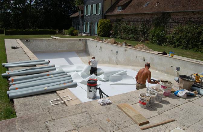 Avant  rénovation - Bassin 16 x 7 - gris clair à Honfleur 14